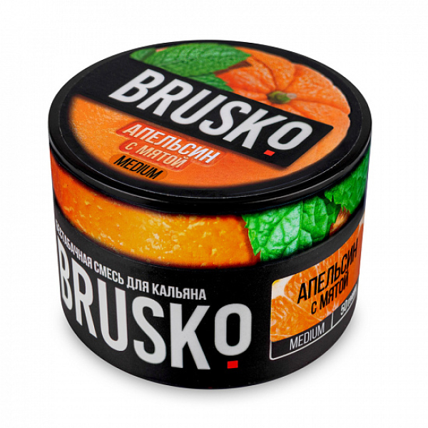 Смесь Brusko Medium Апельсин мята 50 грамм в Санкт-Петербурге