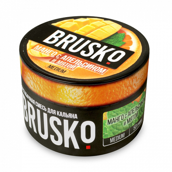 Смесь Brusko Medium Манго апельсин мята 50 грамм в Санкт-Петербурге
