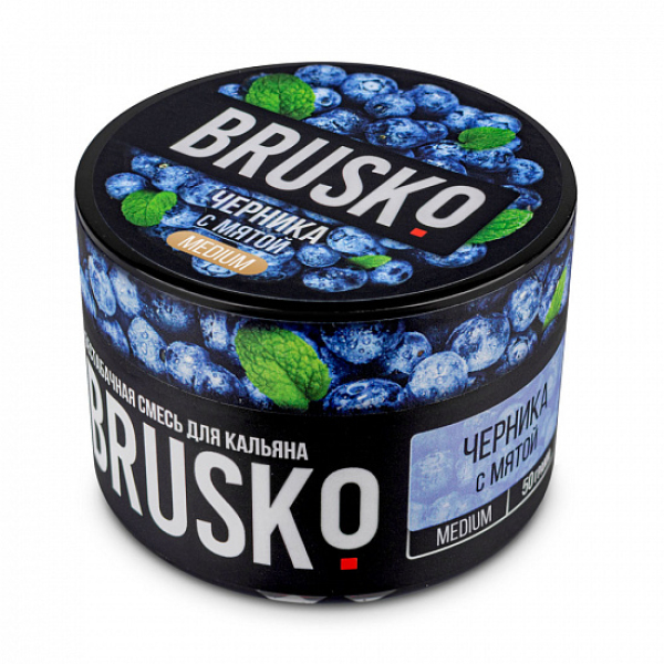 Смесь Brusko Medium Черника с мятой 50 грамм в Санкт-Петербурге