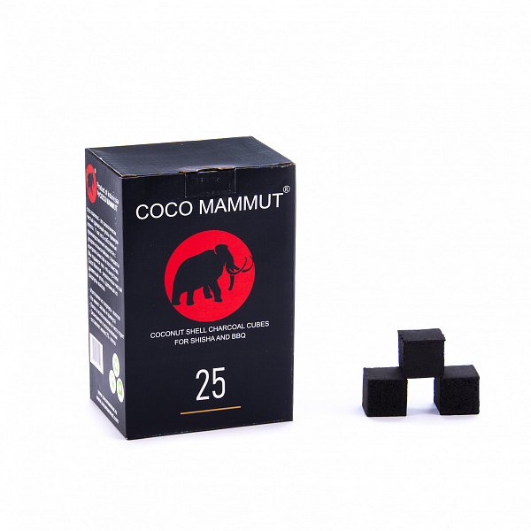 Уголь Cocomammut 25мм для кальяна - 1кг (72 шт) в Санкт-Петербурге