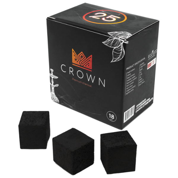Кокосовый уголь Crown 25мм - 18 шт. в Санкт-Петербурге