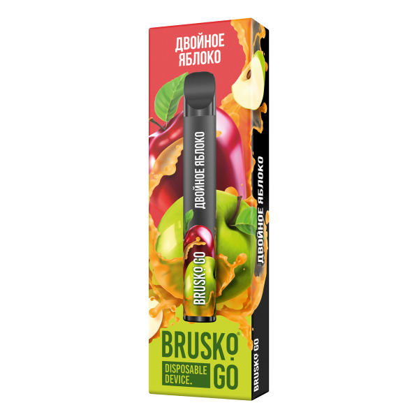 Одноразовая электронная сигарета Brusko Go Двойное яблоко 800 затяжек в Санкт-Петербурге