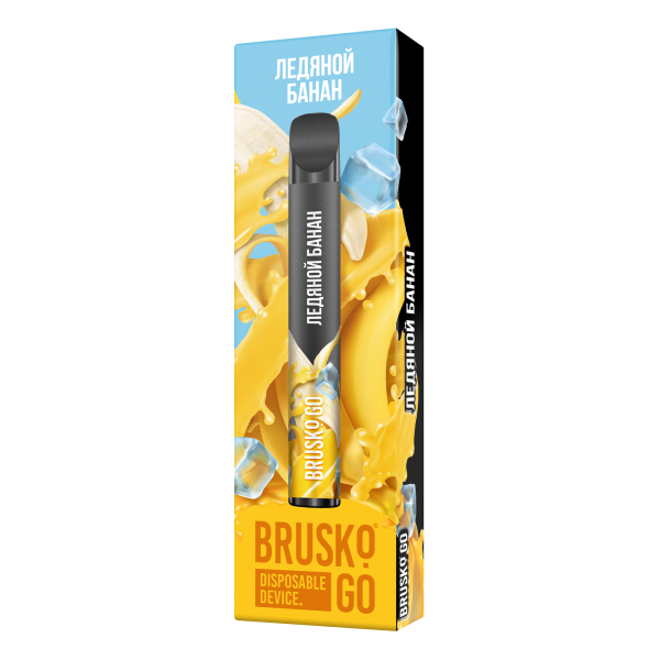 Одноразовая электронная сигарета Brusko Go Ледяной Банан 800 затяжек в Санкт-Петербурге