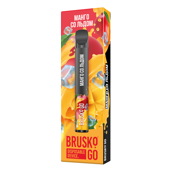 Одноразовая электронная сигарета Brusko Go Манго Со Льдом 800 затяжек в Санкт-Петербурге