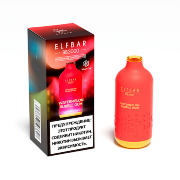 Elfbar BB3000 Арбузная жвачка, 3000 тяг в Санкт-Петербурге