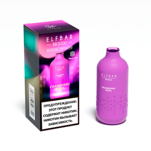 Elfbar BB3000 Клюквенная сода, 3000 тяг в Санкт-Петербурге