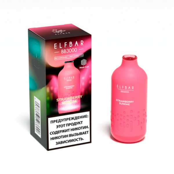 Elfbar BB3000 Мороженое с клубничным джемом, 3000 тяг в Санкт-Петербурге