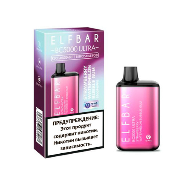 Elfbar BC5000 (Клубничная арбузная жвачка), 5000 тяг в Санкт-Петербурге
