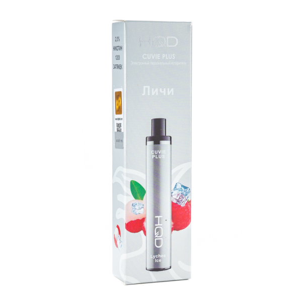 Одноразовая электронная сигарета HQD Cuvie Plus Lychee Ice (Личи Лёд) 1200 затяжек в Санкт-Петербурге