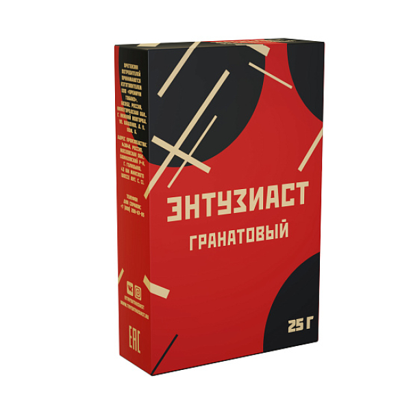 Табак ЭНТУЗИАСТ ГРАНАТОВЫЙ 25 гр в Санкт-Петербурге