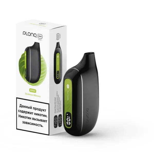Plonq Max Smart Зеленое Яблоко (8000 Затяжек) 20 Мг в Санкт-Петербурге