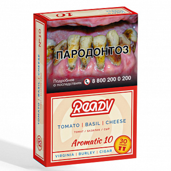 Табак READY №10 TOMATO BASIL CHEESE (Томат Базилик сыр) 30 гр в Санкт-Петербурге