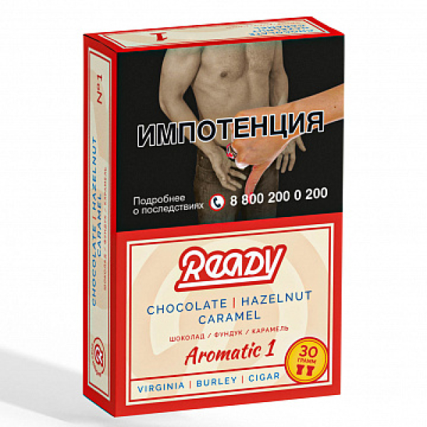 Табак READY №1 CHOCOLATE HAZELNUT CARAMEL (Шоколад Орех Карамель) 30 гр в Санкт-Петербурге