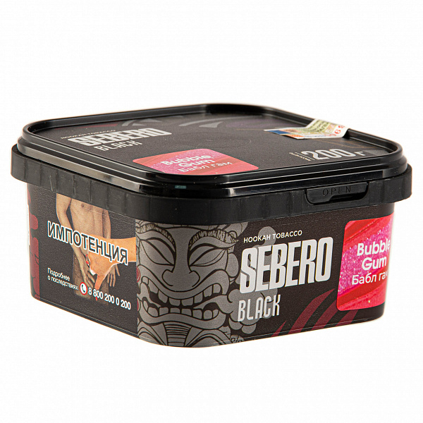 Табак SEBERO BLACK BUBBLE GUM 200 гр в Санкт-Петербурге