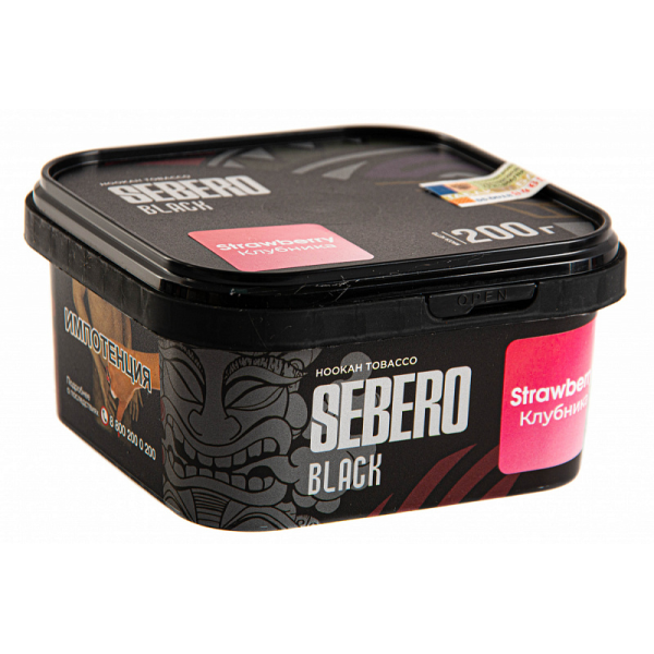 Табак SEBERO BLACK STRAWBERRY 200 гр в Санкт-Петербурге