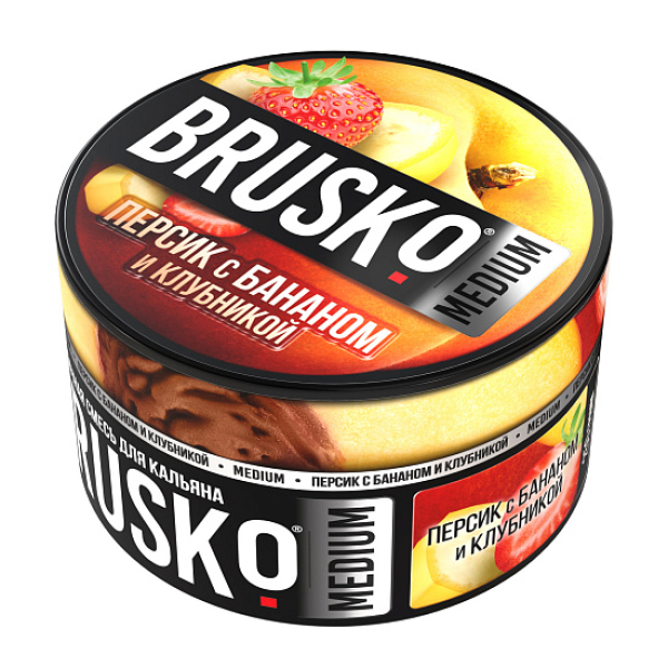 Смесь Brusko Персик с бананом и клубникой 250 гр в Санкт-Петербурге