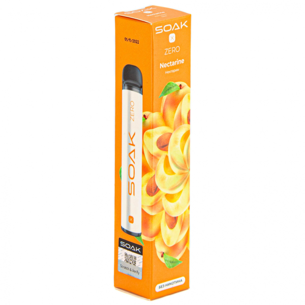 SOAK X ZERO Nectarine 1500 затяжек (без никотина) в Санкт-Петербурге