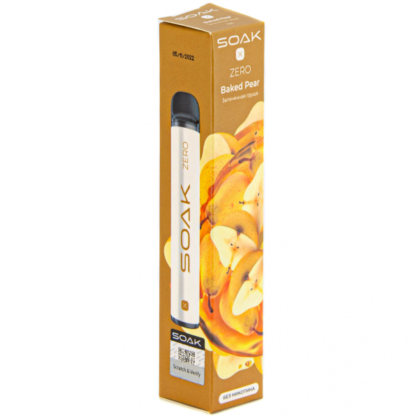 SOAK X ZERO Baked pear 1500 затяжек (без никотина) в Санкт-Петербурге
