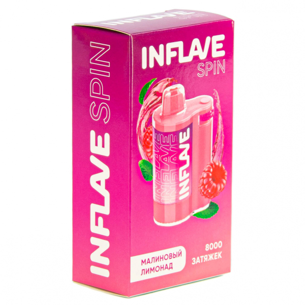 INFLAVE SPIN Малиновый лимонад (8000 затяжек) в Санкт-Петербурге