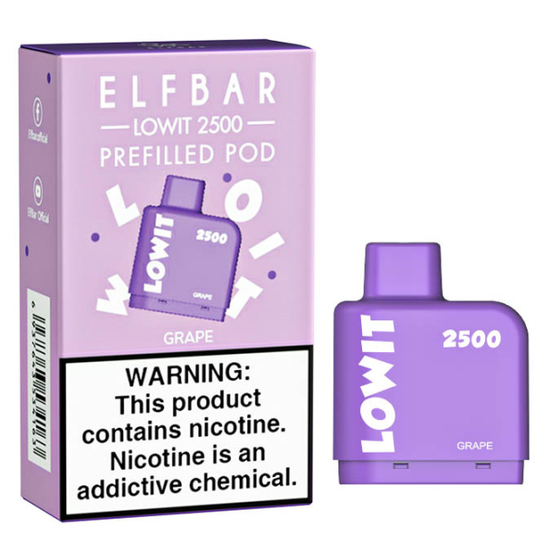 Картридж Elf Bar Lowit 2500 20 мг, 6 мл (Grape) в Санкт-Петербурге