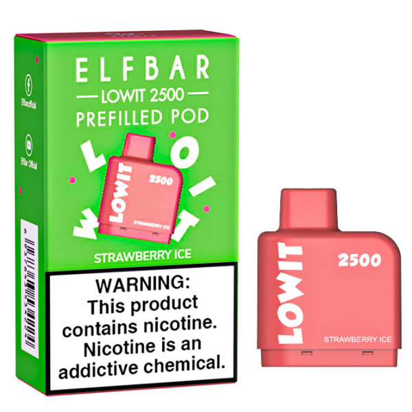 Картридж Elf Bar Lowit 2500 20 мг, 6 мл (Strawberry Ice) в Санкт-Петербурге