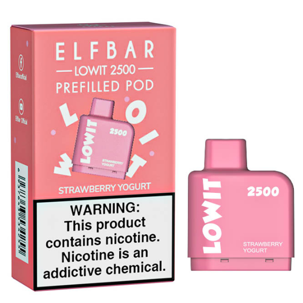 Картридж Elf Bar Lowit 2500 20 мг, 6 мл (Strawberry Yogurt) в Санкт-Петербурге