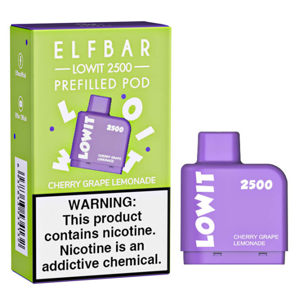 Картридж Elf Bar Lowit 2500 20 мг, 6 мл (Cherry Grape Lemonade) в Санкт-Петербурге