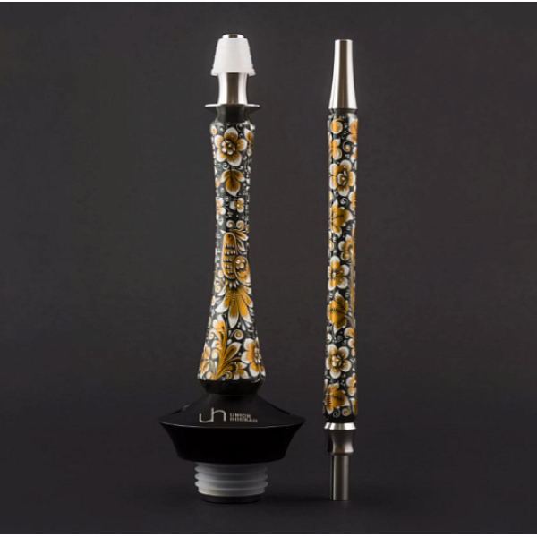 Кальян Union Hookah Sleek Хохлома Черный  в Санкт-Петербурге