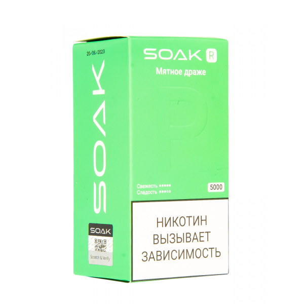 Soak R Мятное Драже 5000 Затяжек в Санкт-Петербурге