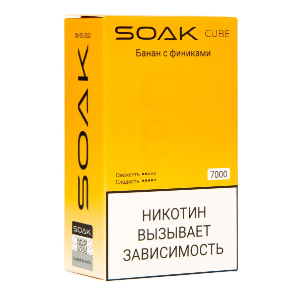 Soak Cube Банан С Финиками 7000 Затяжек в Санкт-Петербурге