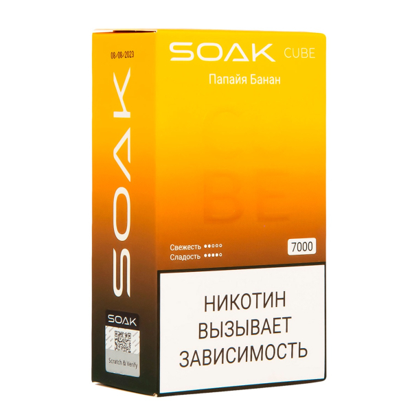 Soak Cube Папайя Банан 7000 Затяжек в Санкт-Петербурге