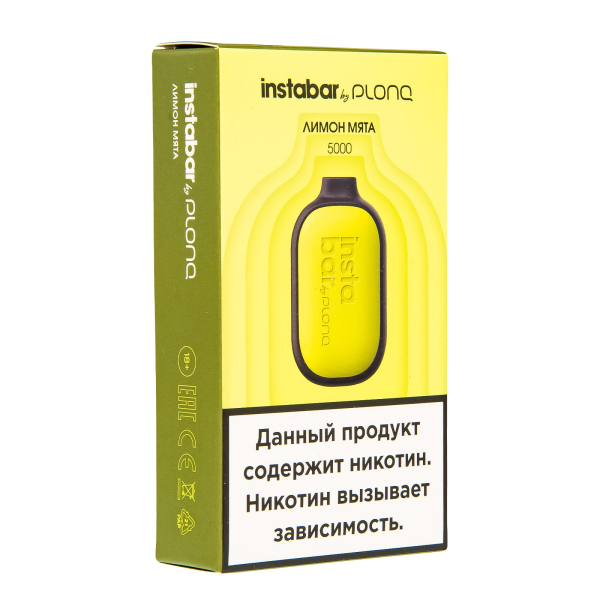 Plonq Instabar Лимон Мята (5000 Затяжек) 20 Мг в Санкт-Петербурге