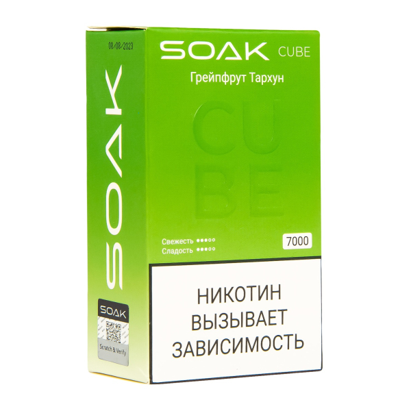 Soak Cube Грейпфрут Тархун 7000 Затяжек в Санкт-Петербурге