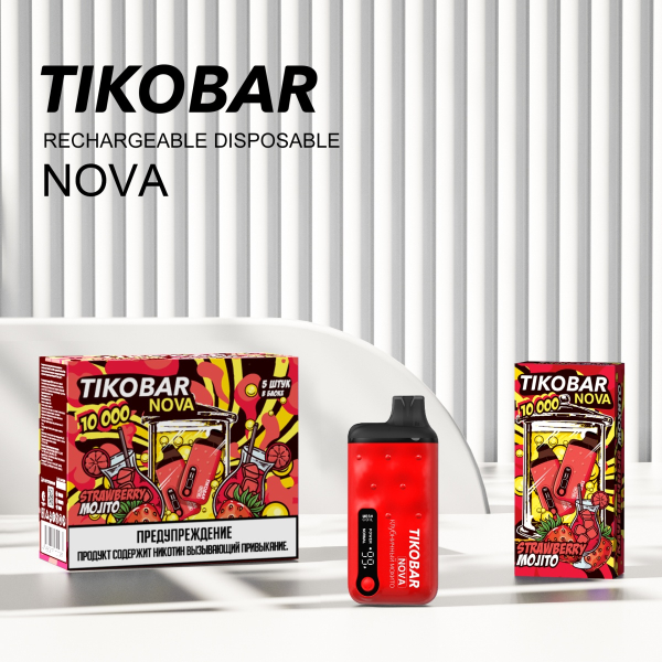 Электронка Tikobar Nova Клубничный Мохито 10000 Затяжек в Санкт-Петербурге