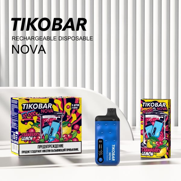 Электронка Tikobar Nova Клюква Лимон 10000 Затяжек в Санкт-Петербурге