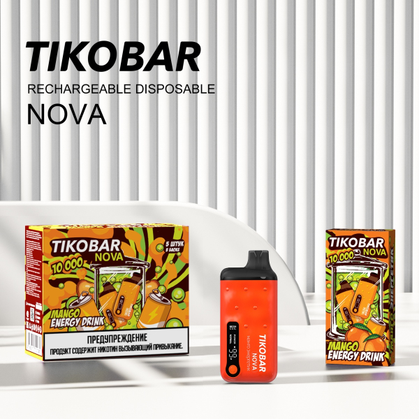 Электронка Tikobar Nova Манго Энергетик 10000 Затяжек в Санкт-Петербурге