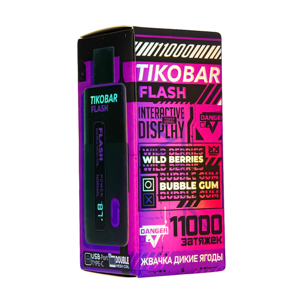 Электронка Tikobar Flash Жвачка Дикие Ягоды 11000 Затяжек в Санкт-Петербурге