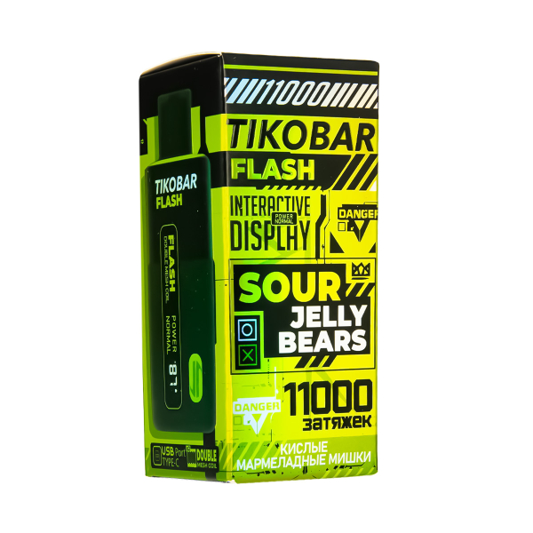 Электронка Tikobar Flash Кислые Мармеладные Мишки 11000 Затяжек в Санкт-Петербурге
