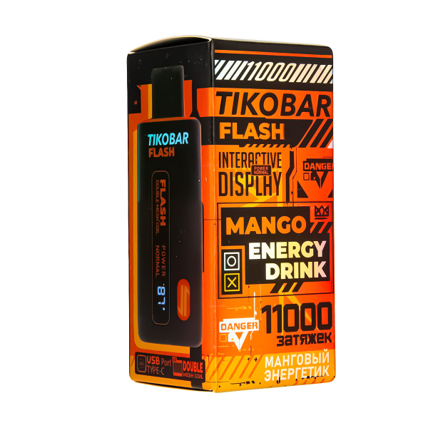 Электронка Tikobar Flash Манговый Энергетик 11000 Затяжек в Санкт-Петербурге