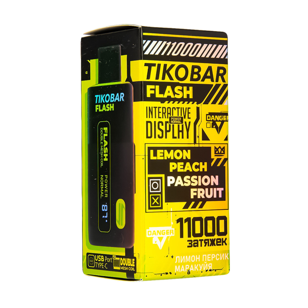 Электронка Tikobar Flash Лимон Персик Маракуйя 11000 Затяжек в Санкт-Петербурге