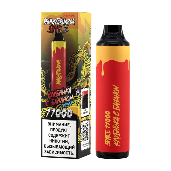 Электронка Monstervapor Space Клубника И Банан (11000 Затяжек) в Санкт-Петербурге