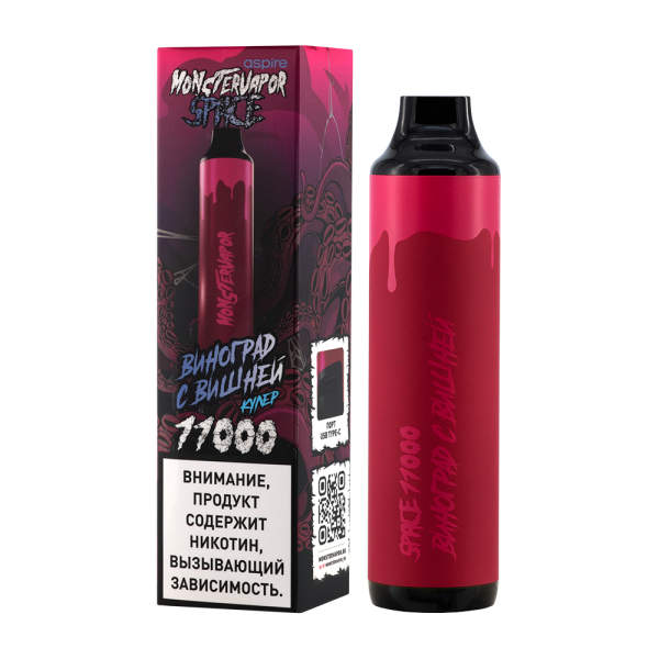 Электронка Monstervapor Space Виноград И Вишня (11000 Затяжек) в Санкт-Петербурге