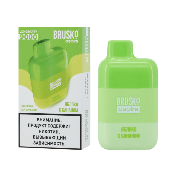 Электронка Brusko Longparty Яблоко И Банан (9000 Затяжек) в Санкт-Петербурге