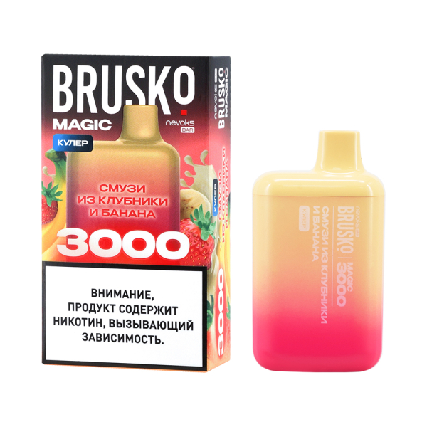 Электронка Brusko Magic Смузи Из Клубники И Банана (3000 Затяжек) в Санкт-Петербурге