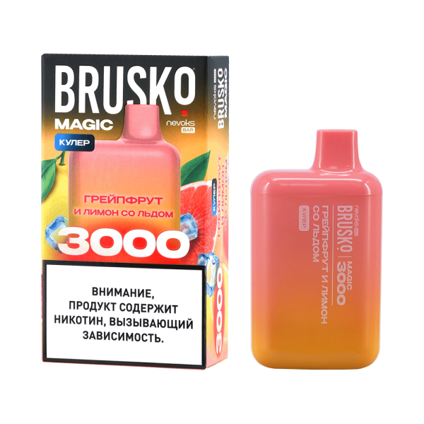 Электронка Brusko Magic Грейпфрут И Лимон Со Льдом (3000 Затяжек) в Санкт-Петербурге