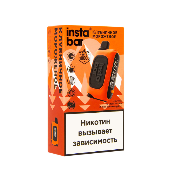 Электронка Plonq Instabar Клубничное Мороженное (10000 Затяжек) 20 Мг в Санкт-Петербурге