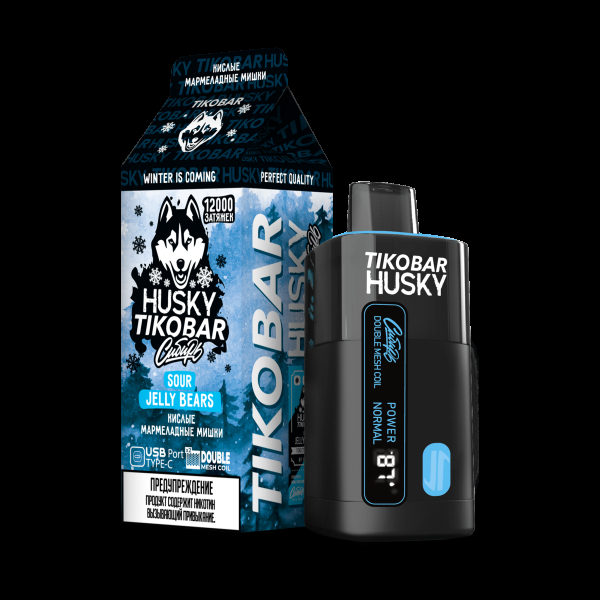 Электронка Tikobar Husky Сибирь Кислые Мармеладные Мишки 12000 Затяжек в Санкт-Петербурге