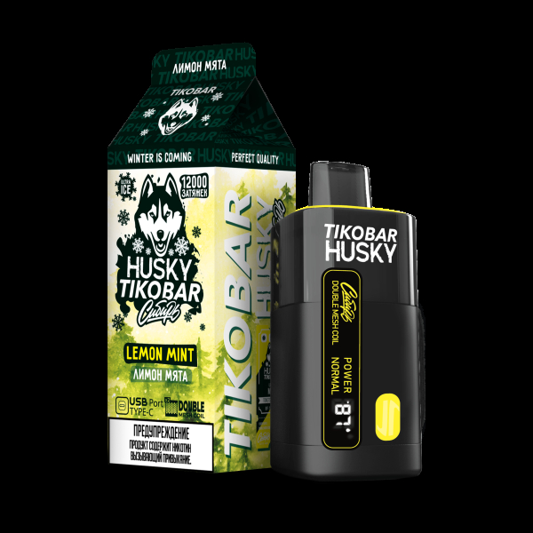 Электронка Tikobar Husky Сибирь Лимон Мята 12000 Затяжек в Санкт-Петербурге