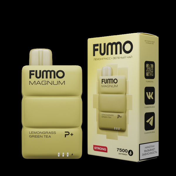 Электронка Fummo Magnum Лемонграсс Зеленый Чай (7500 Затяжек) в Санкт-Петербурге