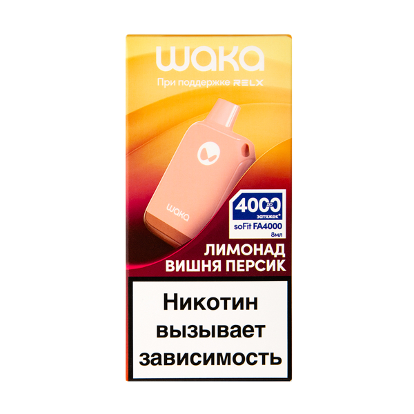 Электронка Waka Лимонад Вишня Персик (4000 Затяжек) в Санкт-Петербурге